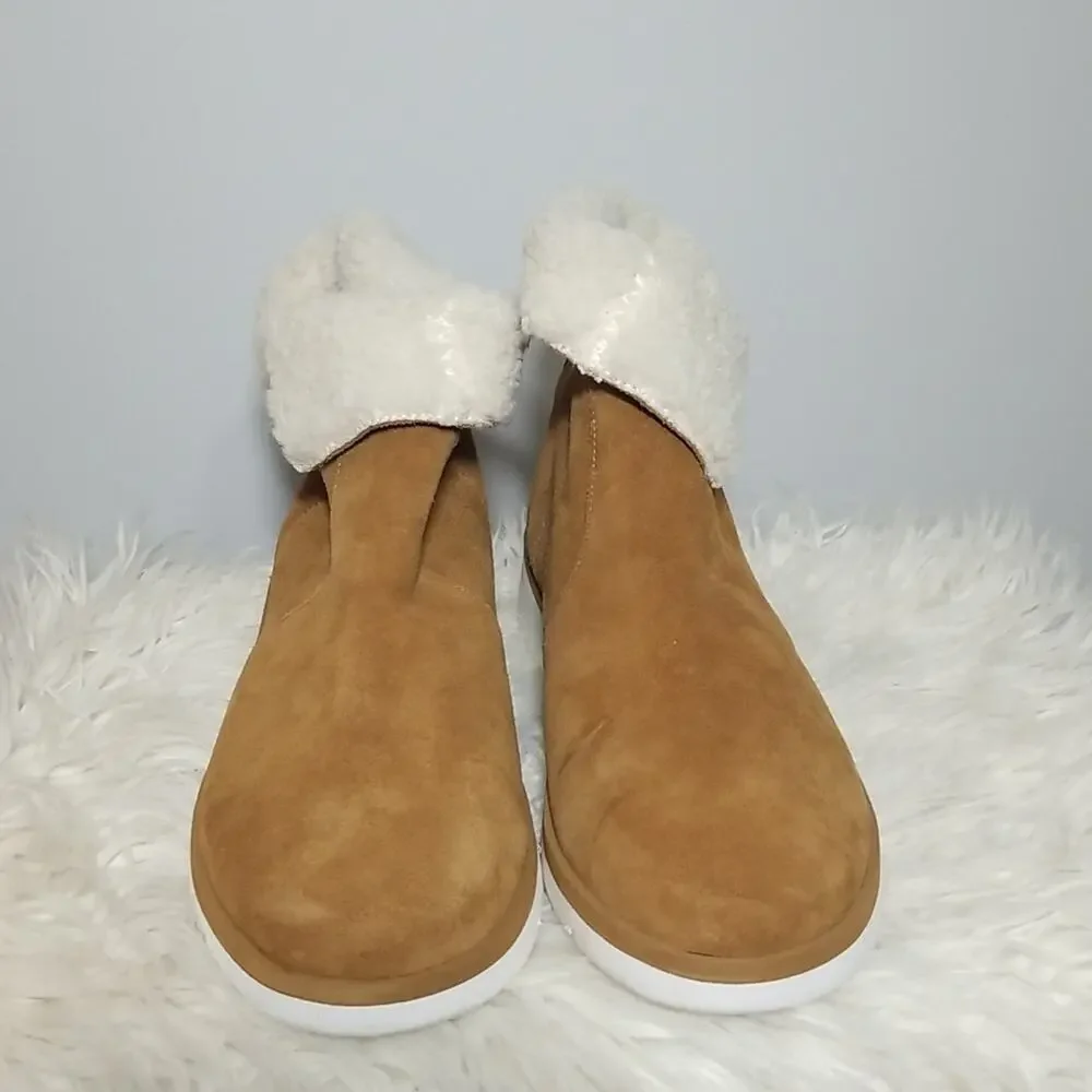 Susina Brown Suede Faux Shearling Ankle Boots - Women’s Size 8.5 - NWOB